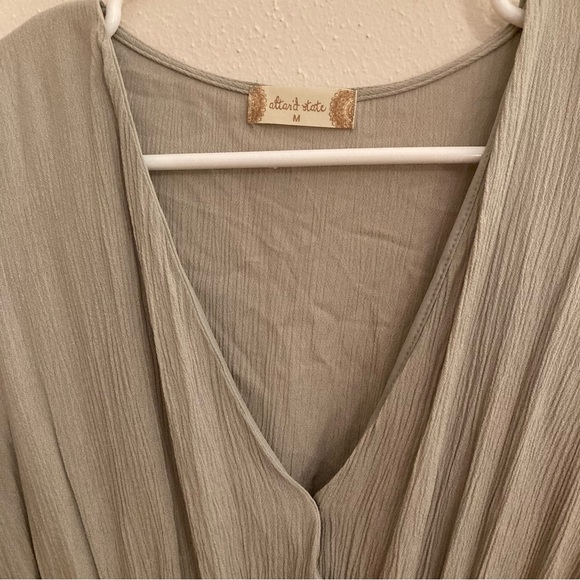 Altar’d State Pistachio Pastel Green Spring Coquette Designer Long Sleeve Dress - Picture 13 of 17